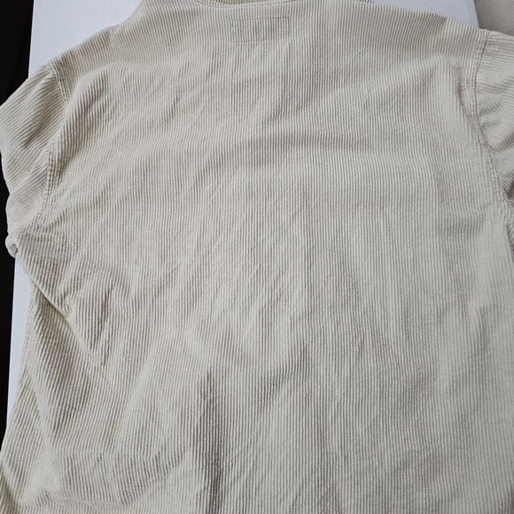 Abercrombie & Fitch Tan Cream Lightweight Shirt Jacket Shacket Corduroy - Picture 4 of 9